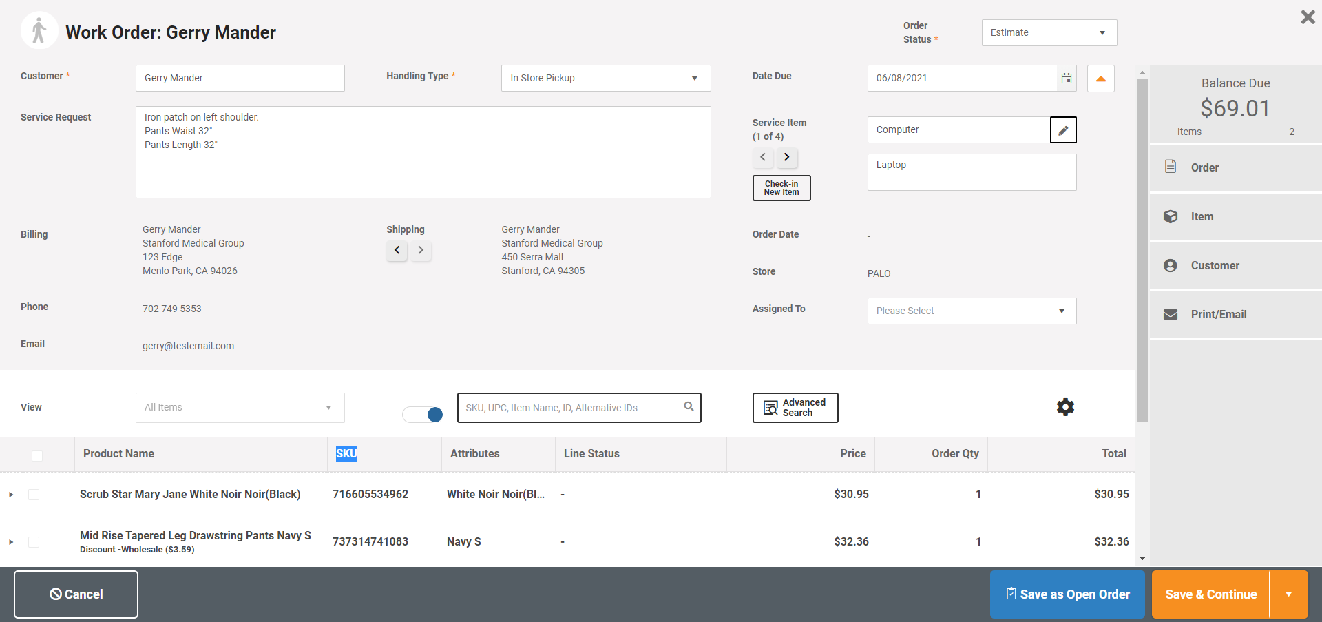 Work Order Work Order