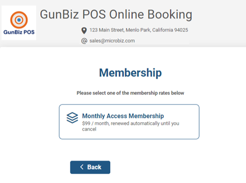 GunBiz-POS-Online-Booking-Demo-Customer-area